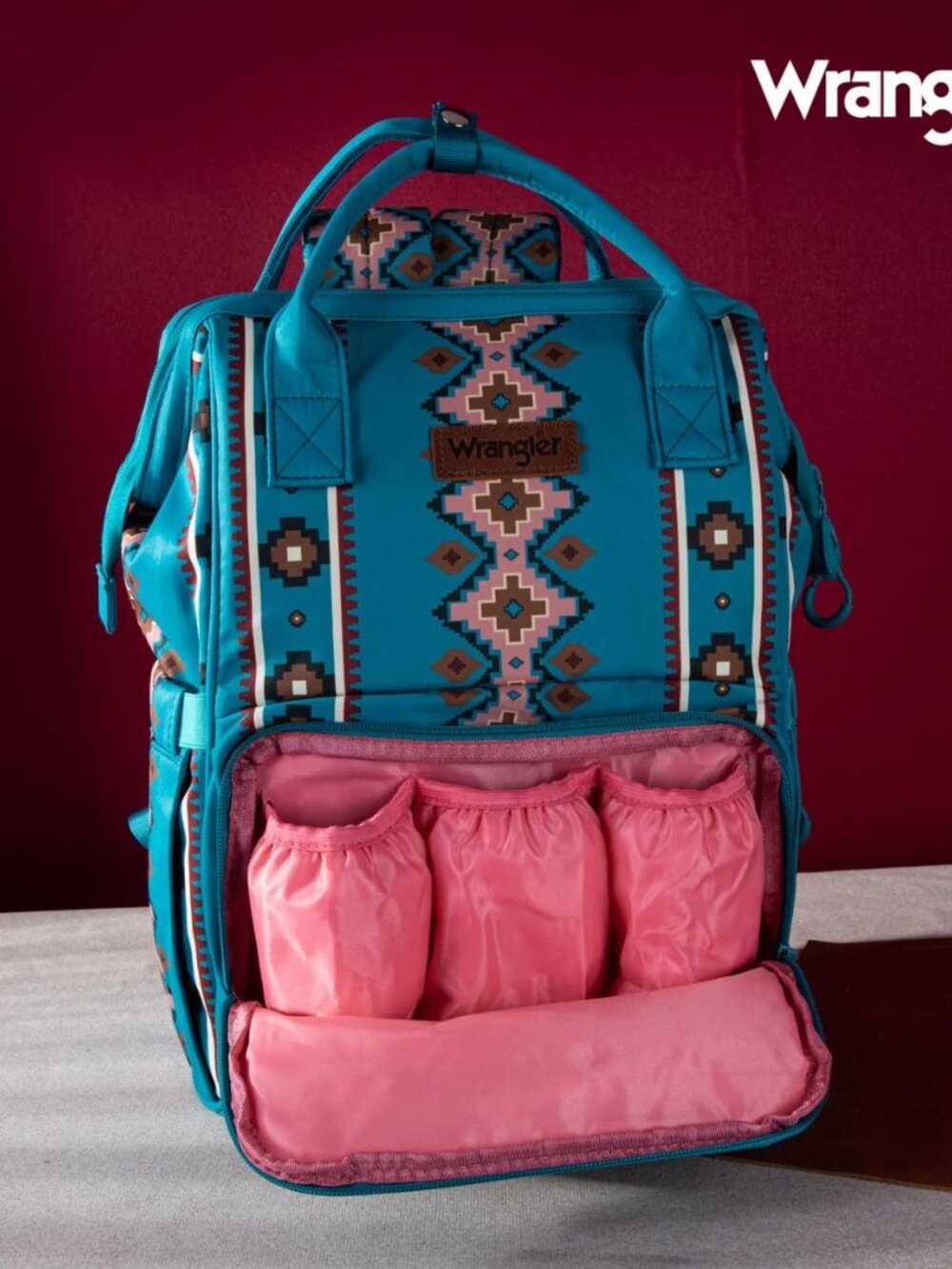 Wrangler Aztec Printed Callie Backpack - Turquoise - Picture 5 of 7